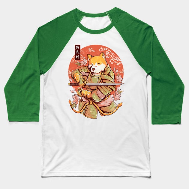 Akita Samurai - Cute Warrior Dog Gift Baseball T-Shirt by eduely